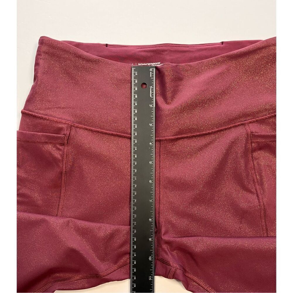Victoria's Secret Total Knockout Pocket Legging Pink GoldShimmer Size Medium EUC - Picture 8 of 10